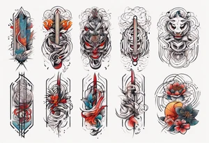 Abstract linear tattoo idea
