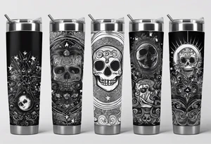 20 oz tumbler banner design, candy, minimalist, spellbound, voodoo, moon, stars, Halloween tattoo idea