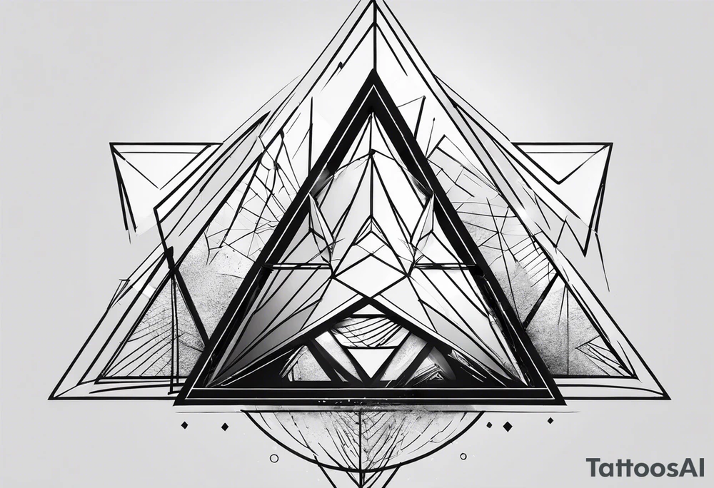 3 triangles overlapping tattoo idea