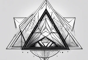 3 triangles overlapping tattoo idea