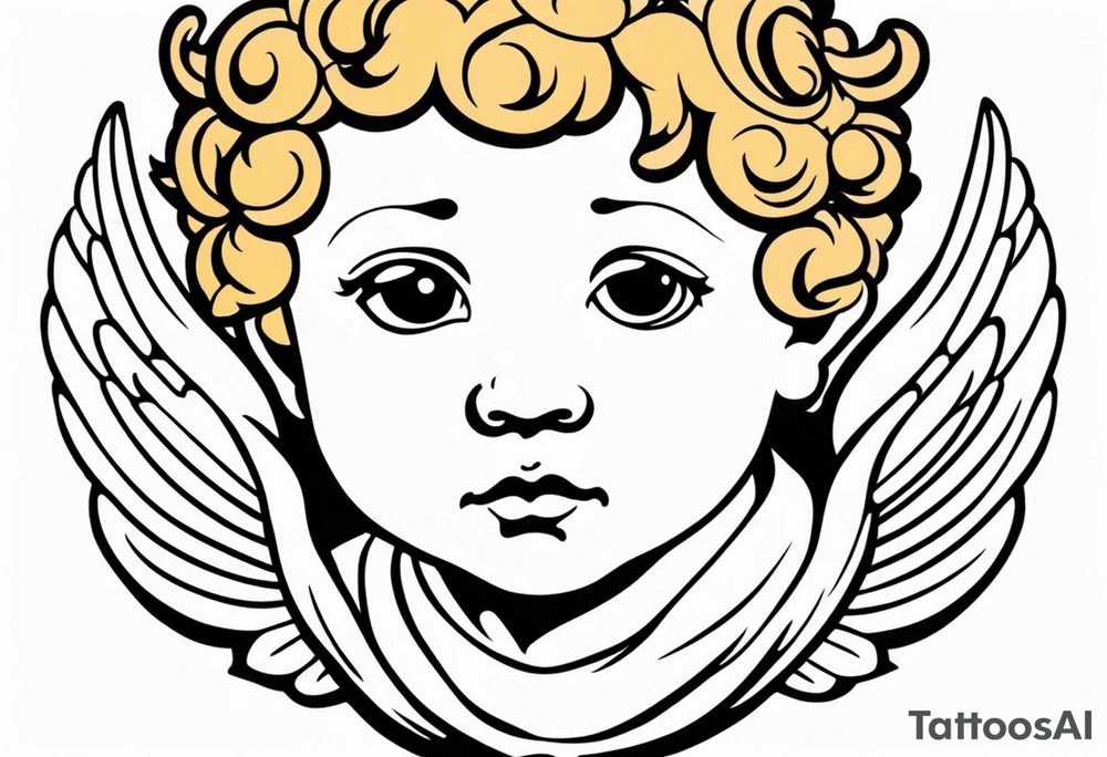putto, no background tattoo idea