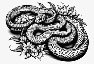 Snake on the ground tattoo idea