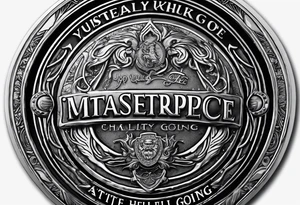 Challenge coin with text
“If your going through hell keep going.” tattoo idea