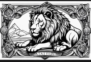 Lion fromage atlas tattoo idea