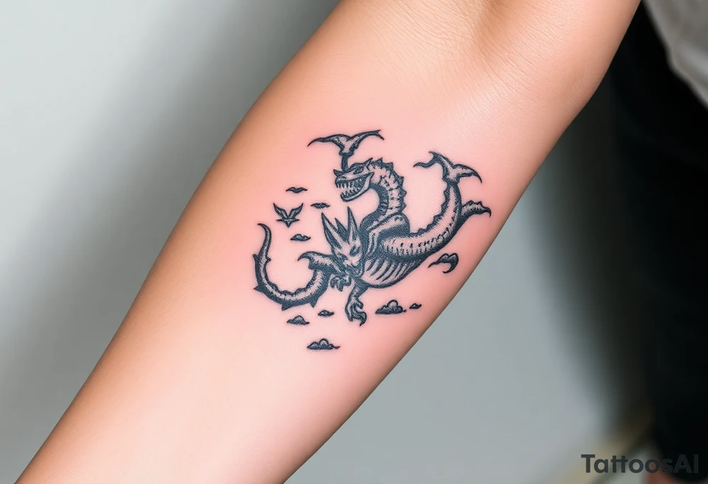 medieval woodcut sea map monsters tattoo idea