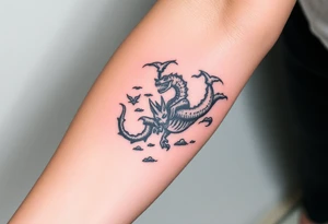 medieval woodcut sea map monsters tattoo idea