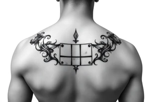 One-blank domino tile tattoo idea