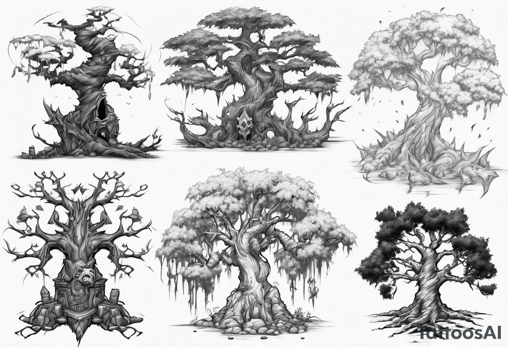 World of warcraft tree tattoo idea