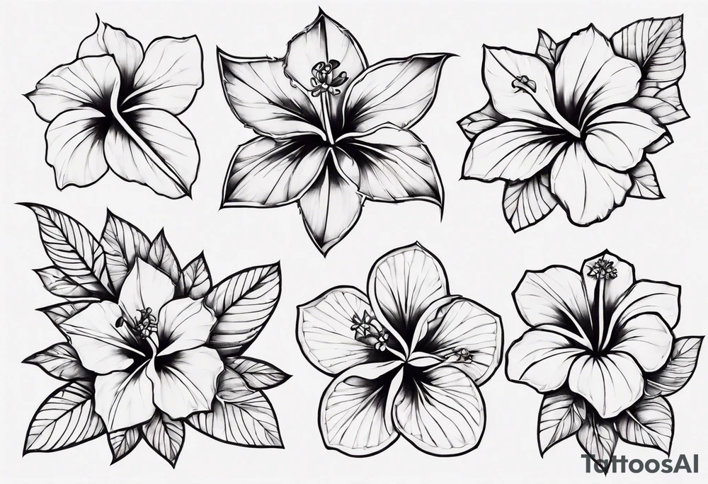 Hibiscusflower tattoo idea