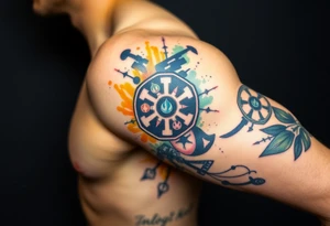 starwars symbols inside honey combs tattoo idea