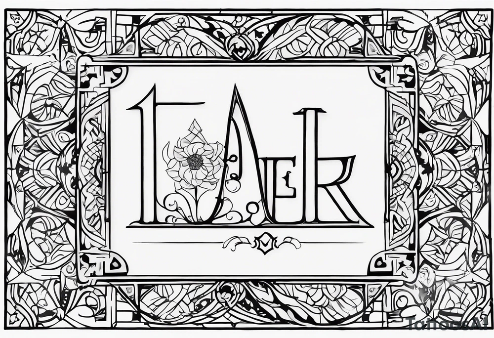 I want to combine elements that represent my mother's last name, 'Yaber,' which originates from Lebanon, and my father's last name, 'Kleinert,' which is German tattoo idea