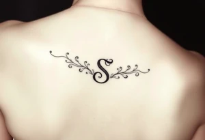 Lorbeerkranz mit Buchstabe S tattoo idea