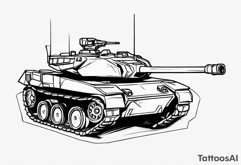 Small to medium sized tattoo of a halo 3 scorpion tank tattoo idea