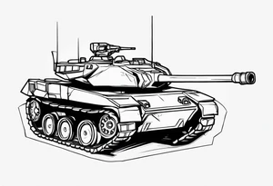 Small to medium sized tattoo of a halo 3 scorpion tank tattoo idea