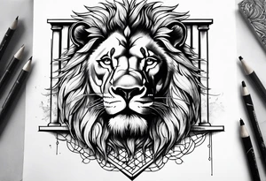 lion through the prison tattoo idea