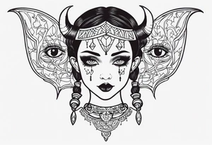 devil wednesday adams tattoo idea