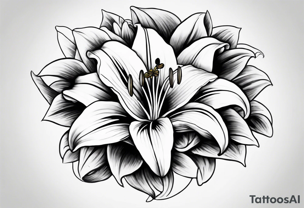 Small lily tattoo idea