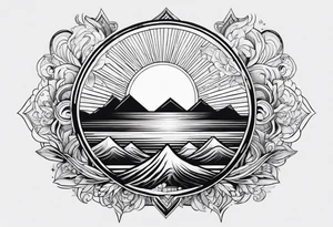 retrowave sun tattoo idea