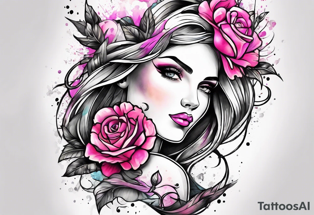 breast cancer ribbon survivor tattoo idea