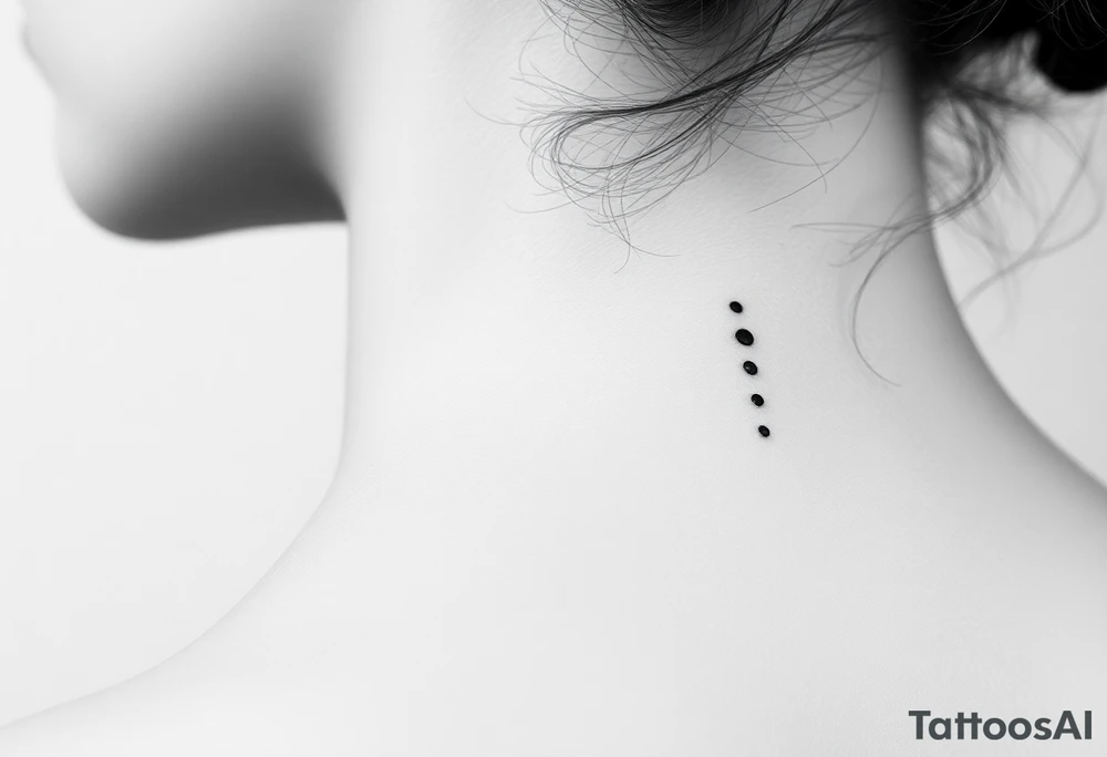 Back of neck tattoo idea