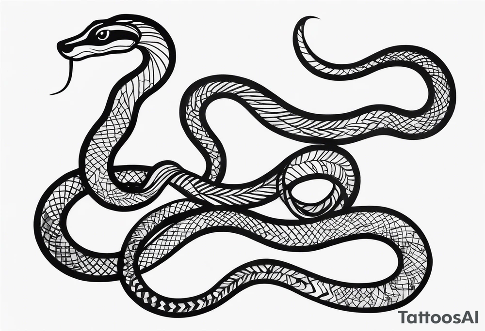 long snake tattoo idea