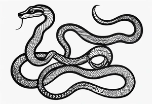 long snake tattoo idea