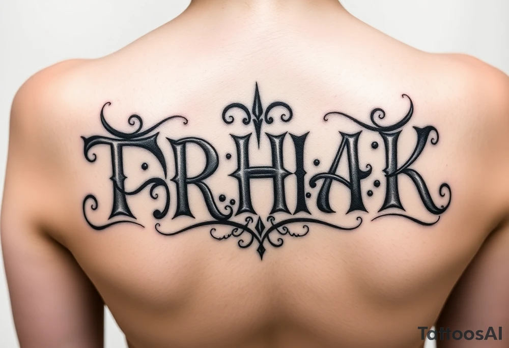 TRHAK Text tattoo idea