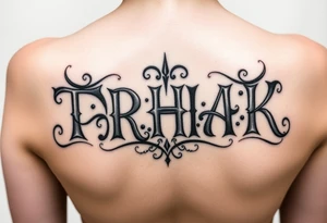 TRHAK Text tattoo idea