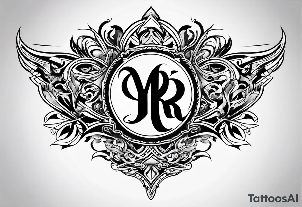 Letters Y and R tattoo idea