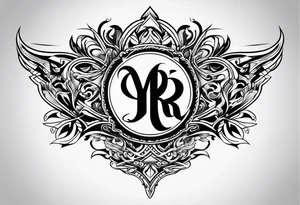 Letters Y and R tattoo idea