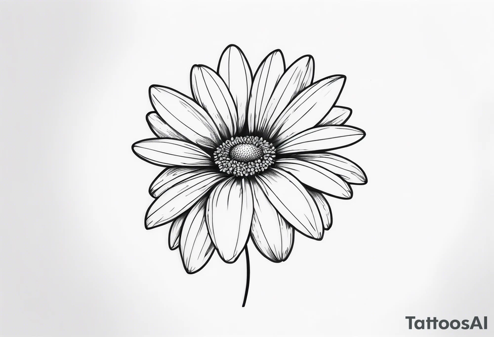 Daisy flower tattoo idea