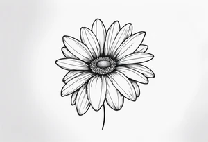 Daisy flower tattoo idea