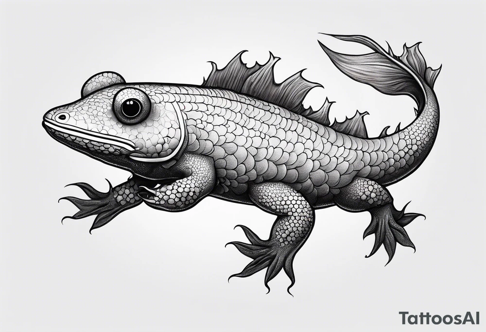 axolotl, mythical tattoo idea