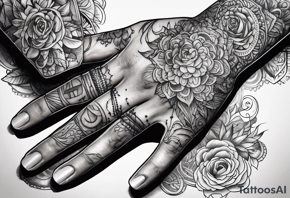 Scary hand tattoo idea