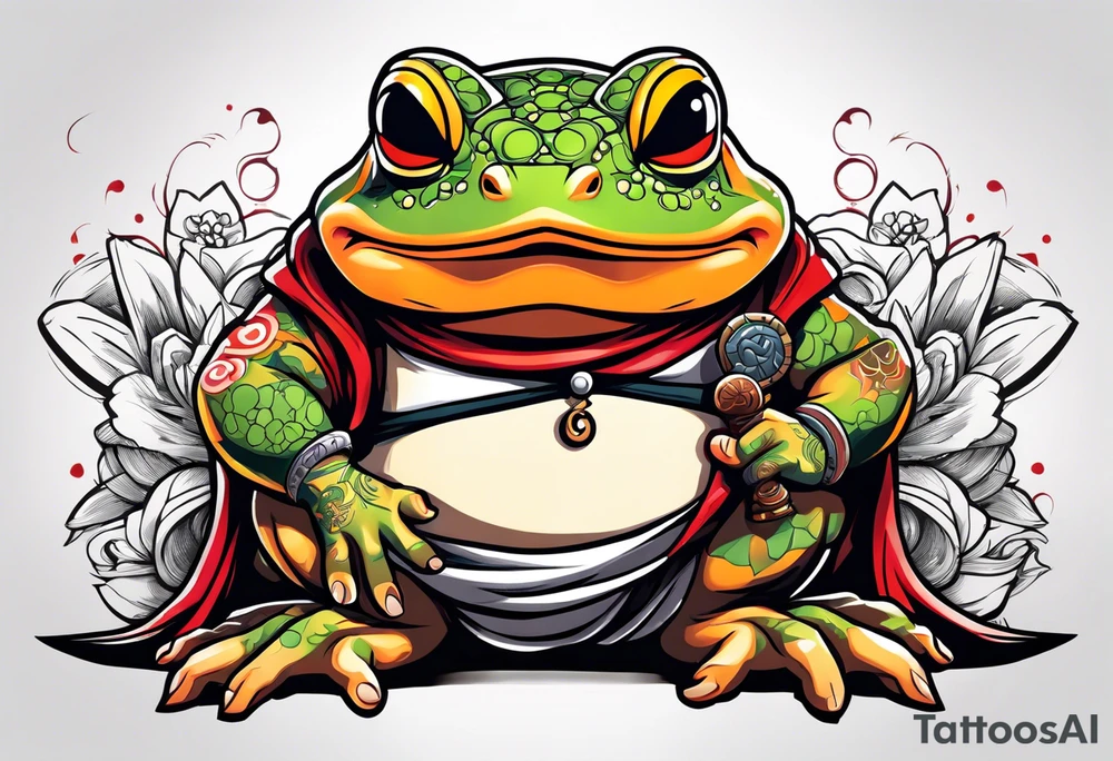 Jiraiya Naruto Gamakichi toad tattoo idea