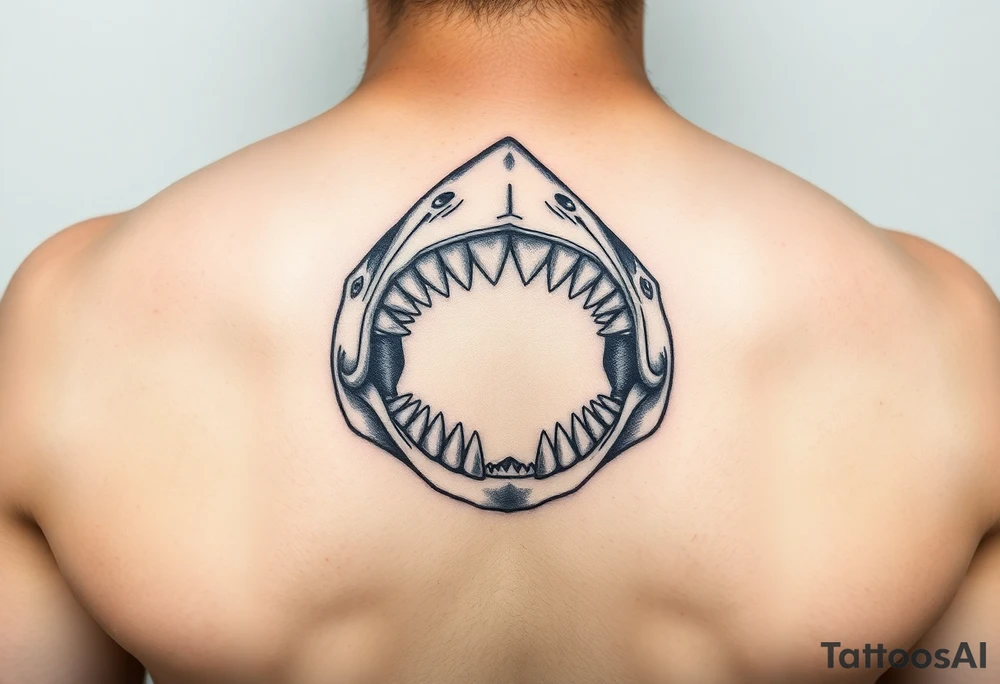 shark jaw tattoo idea