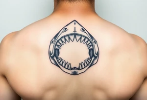 shark jaw tattoo idea
