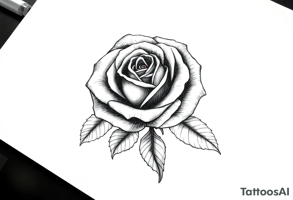Rose with dates tattoo idea