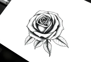 Rose with dates tattoo idea