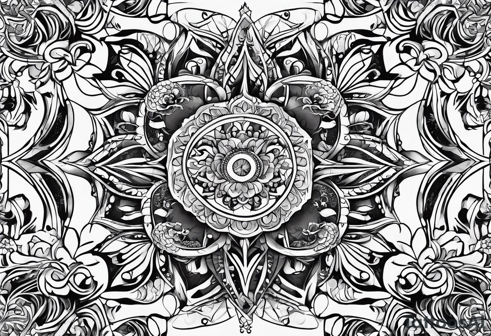 Abstract Chery flovers tattoo idea