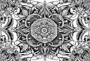 Abstract Chery flovers tattoo idea