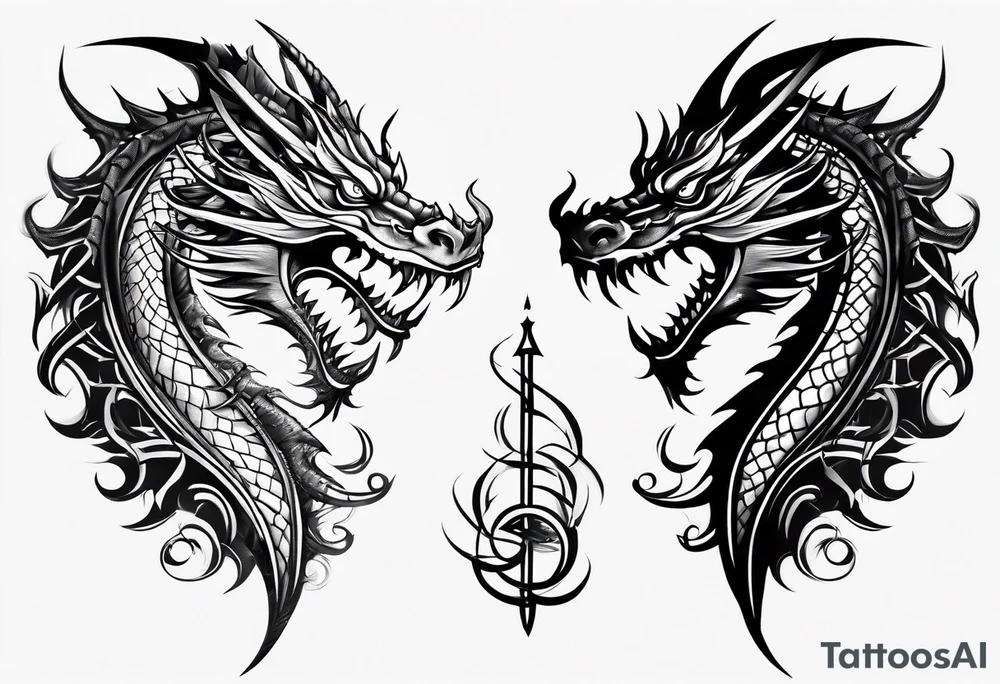 Dragon spine tattoo idea