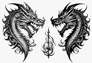 Dragon spine tattoo idea