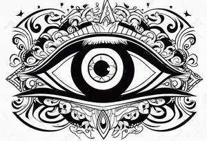 Urban third eye tattoo idea