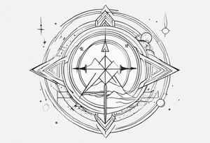 sagittarius sun rising with Jupiter and harmony open to change with purity and path to enlightenment 
tattoo] tattoo idea