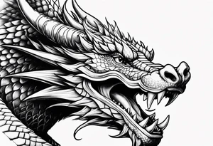 Roaring dragon tattoo idea