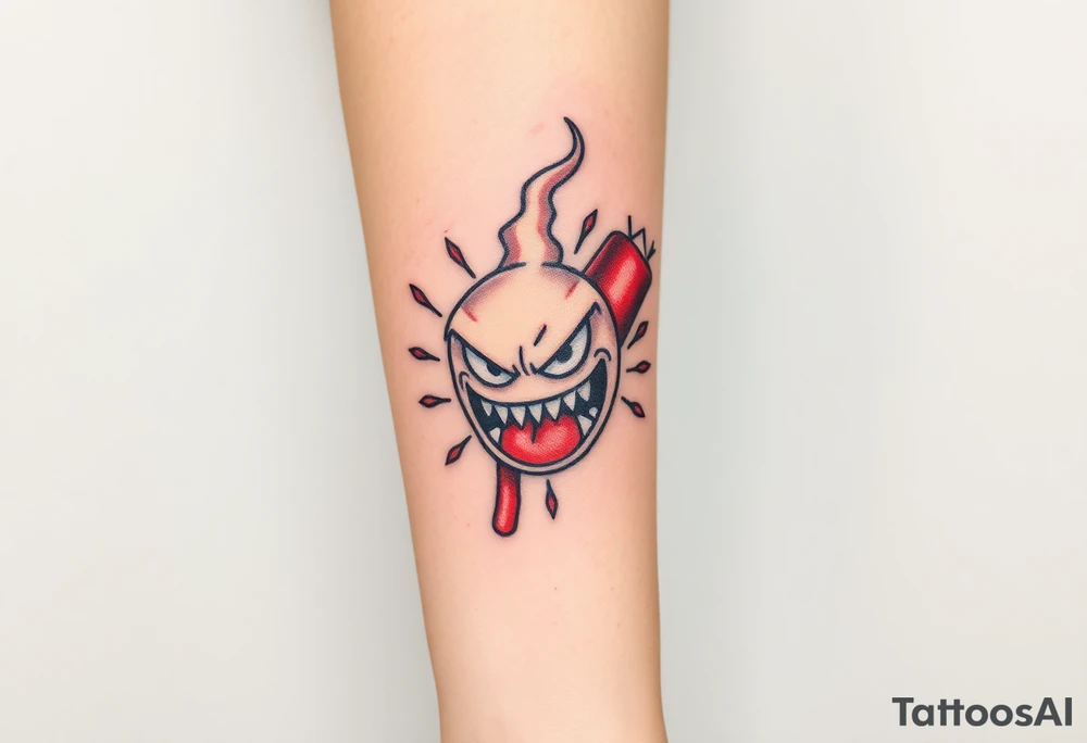 angry dynamite tattoo idea