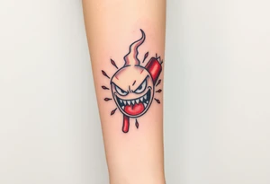 angry dynamite tattoo idea