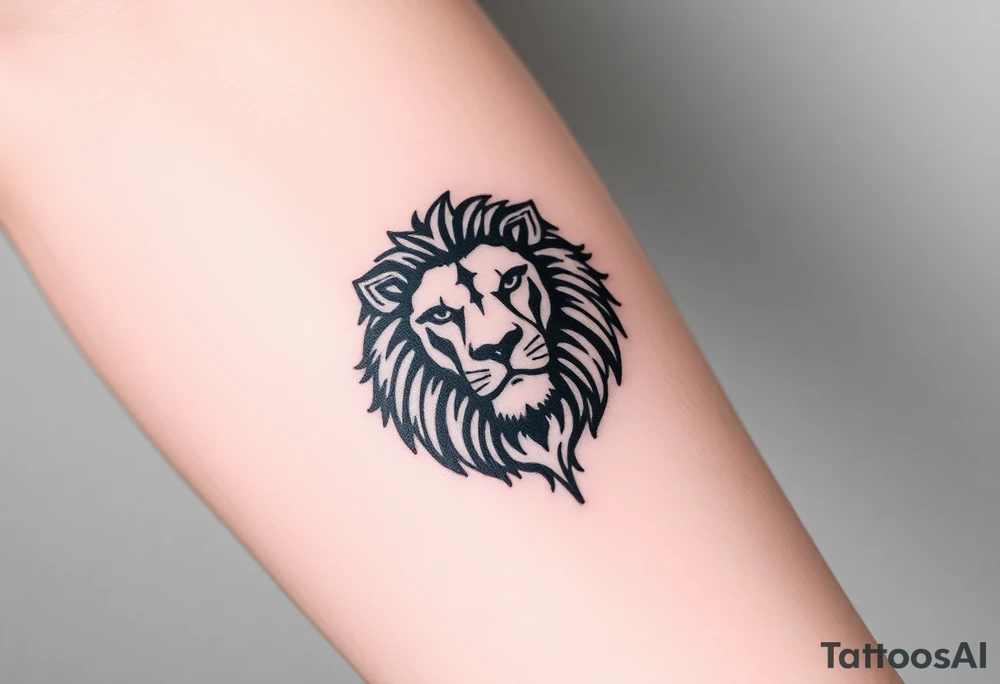 Fancy style "leo"  birth
 sign lion tattoo idea