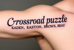 Crossroad puzzle Kaden Easton Brooks Beau tattoo idea